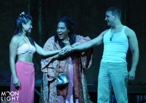 April Abrazado as Liat, Brenda Oen as Bloody Mary and Danny Gurwin as Lt. Joe Cable 
