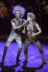 Jay Whittaker, left, and Lucas Hall in Old Globe A Midsummer Night's Dream.  Jim Cox Photo