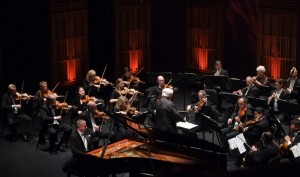 Anton Nel with the Mainly Mozart orchestra [photo (c) Ken Jacques]