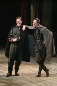John Lavelle, left, and Jay Whittaker in Old Globe Theatre's Rosencrantz and Guildenstern Are Dead.  Michael Lamont Photo