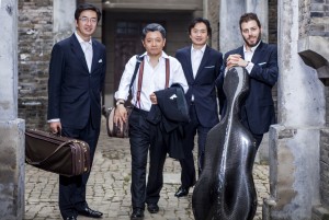 The Shanghai Quartet: Weigang Li, Yi-Wen Jiang, Honggang Li, and Nicholas Tzavaras [photo courtesy of La Jolla Music Society]