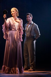 Caroline Bowman as Evita and Josh Young as Che in the touring revival of the Andrew Lloyd Webber/Time Rice show. Richard Termine Photo