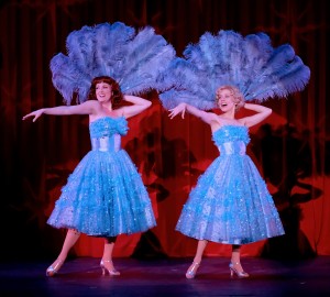 Laura Dickenson and Jill Townsend play Betty and Judy Haynes and sing the familiar song, "Sisters."  Photo:  Ken Jacques. 