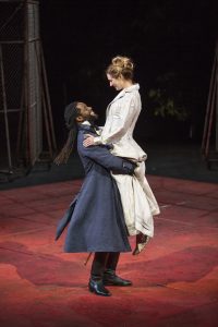 Blair Underwood and Kristen Connolly in Othello at the Old Globe Theatre.