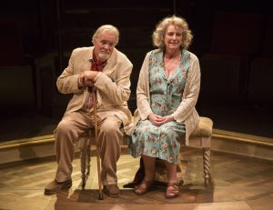 Roger Forbes and Jill Tanner in Quartet at the Old Globe.