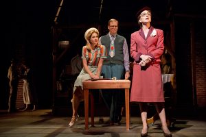 Kate Loprest, Jeff Hiller and  Carmen Cusack, left to right,  in the Old Globe Theatre's Bright Star.