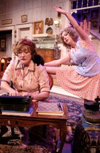 Penny Sycamore (Deborah Gilmour Smyth, left) and Essie Carmichael (Laura King Thompson) have fun in spite of themselves in 'You Can't Take It with You.' Photos by John Howard