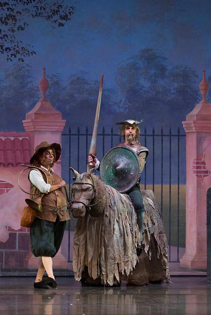 Rony Lenis as Sancho Panza and Steven Wistrich as Don Quixote. - Courtesy City Ballet of San Diego
