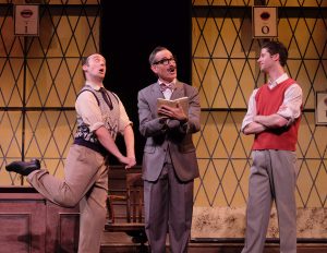 Cameron Lewis, John Wescott, and Brandon Davidson in the "Moses Supposes" scene of  "Singin' in the Rain."  Image:  Ken Jacques