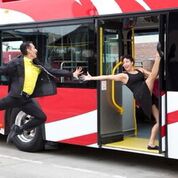 Trolley Dances starts at the Waterpark this year. Dancers Zaquia Mahler Salinas and John Diaz appear in images by Manny Rotenberg. 