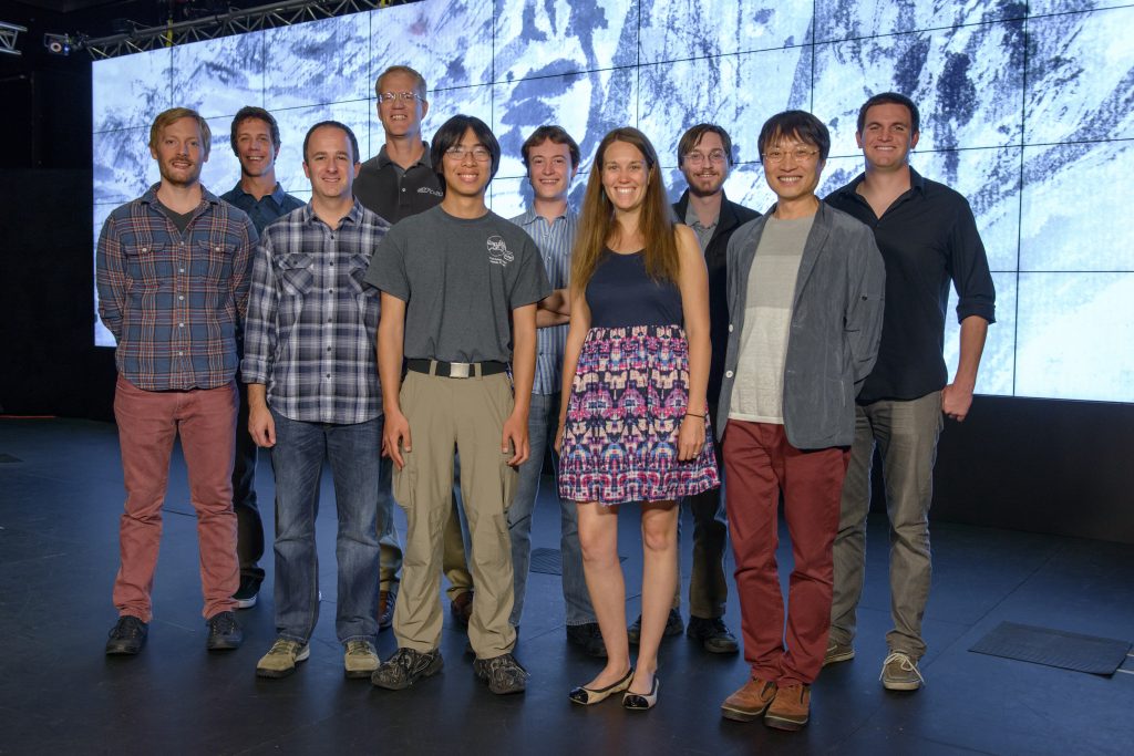 "Deriving Worlds" crew with Lei Liang front far right [photo courtesy of the composer]