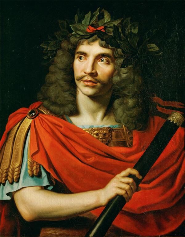 For a funny guy, Moliere could strike a pensive pose. (Public domain image.)