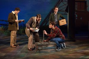 Austyn Myersl, Connor Russell, Kyle Selig and Patrick Rooney in October Sky at the Old Globe Theatre. Jim Cox Photo