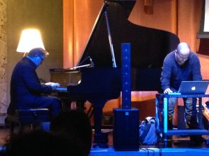 Mark Kostabi at piano and Gene Pritsker