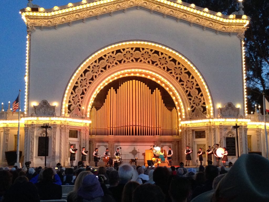Spreckels Organ Pavilion with Carol Williams and the House of Scotland Pipe Band